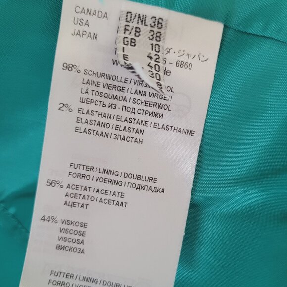 Laurel by Escada Virgin Wool Blazer Sz 8 - Picture 9 of 12